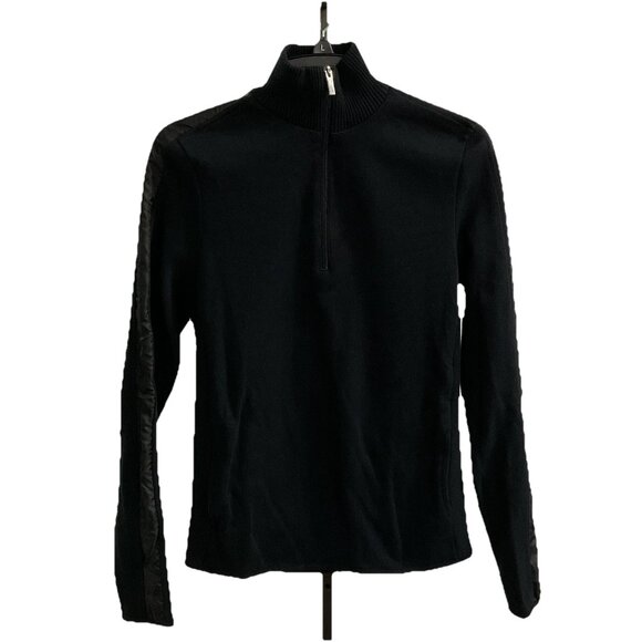 Kenneth Cole Men’s Black Knit 1/4 Zip Neck Sweater Size Small - Picture 1 of 6